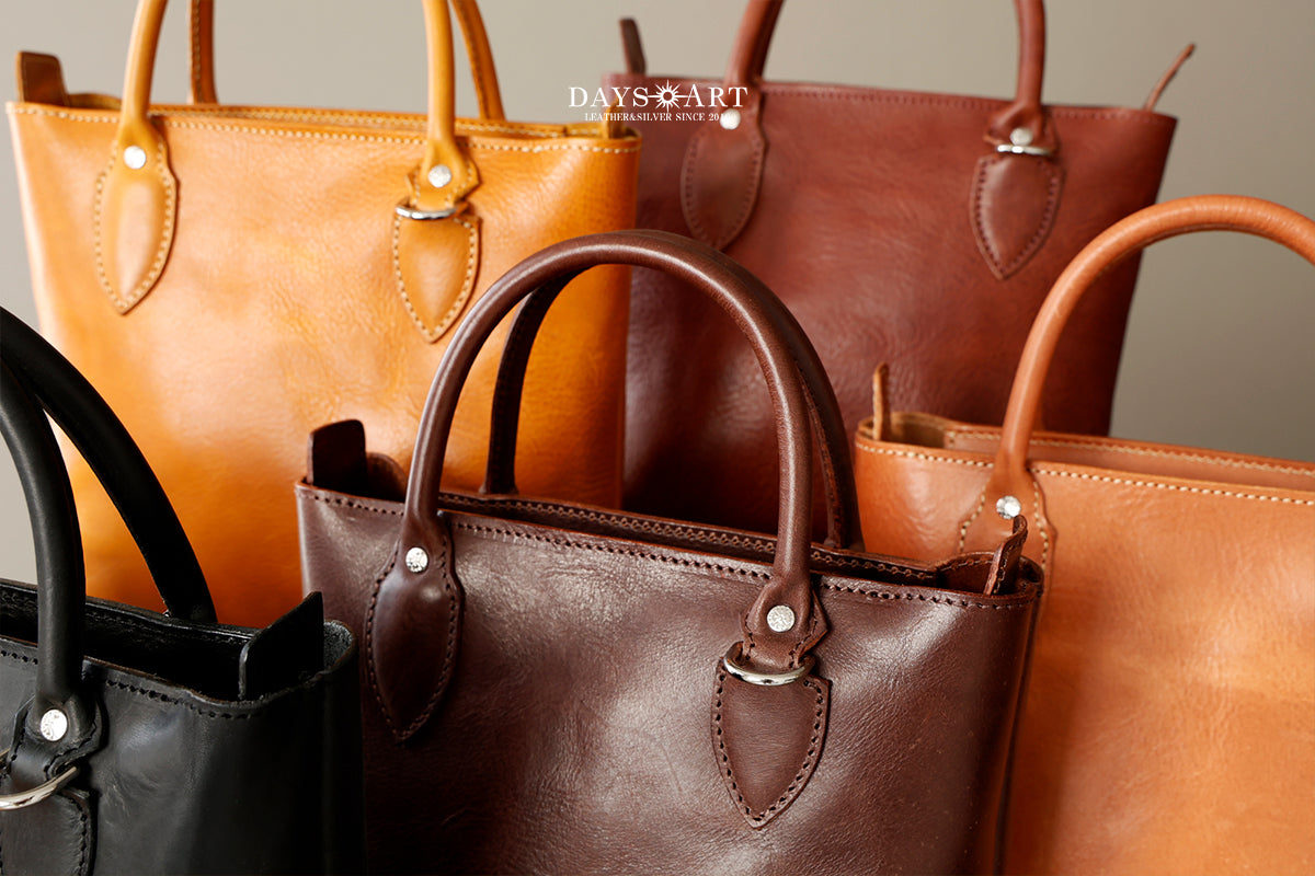 【新作】3/28より一般販売開始!このサイズ感が◎イタリア産ミッスーリレザーで作る一生モノの「小さいトートバッグ」