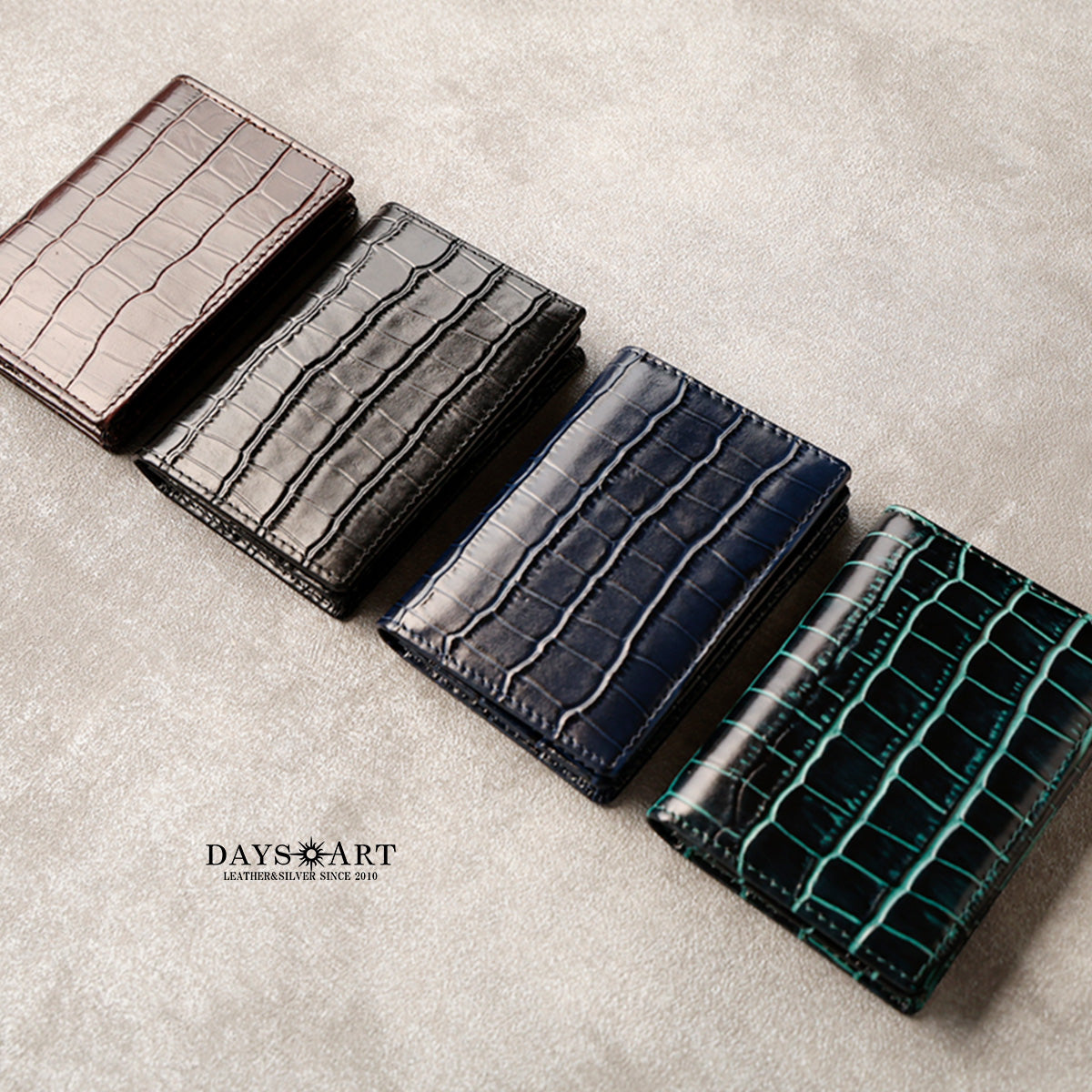 DAYSART 「名刺・カードケース」型押しクロコ Ver ab-cd506