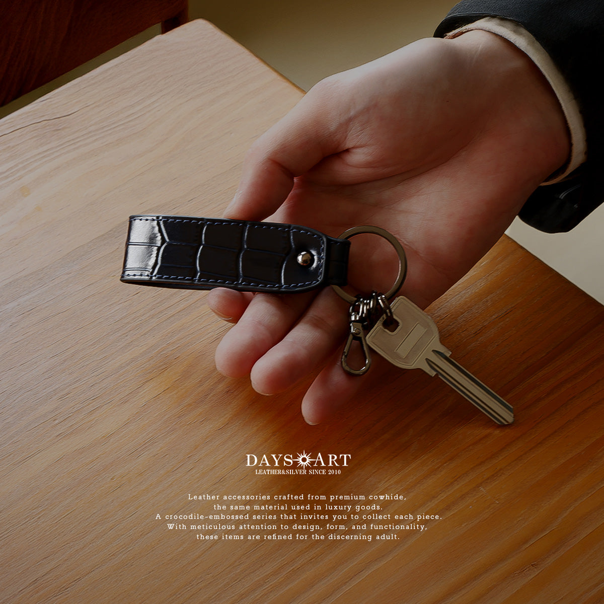 DAYSART 「キーストラップ」型押しクロコ Ver ab-ky505