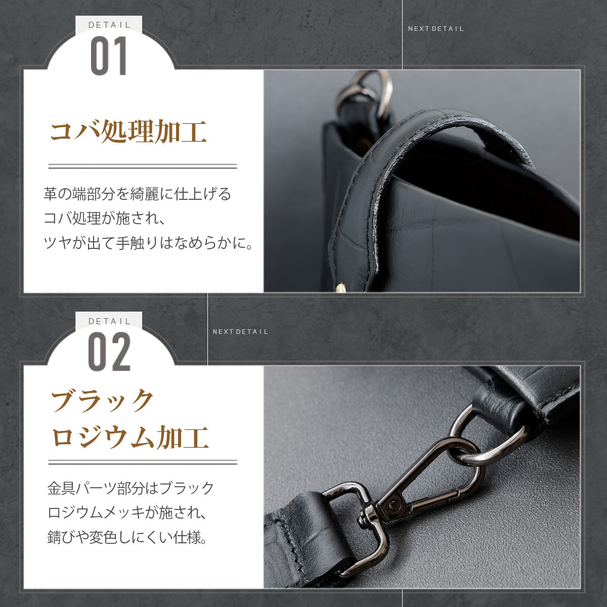 DAYSART クロコダイル型押し ショルダーポーチ lb353