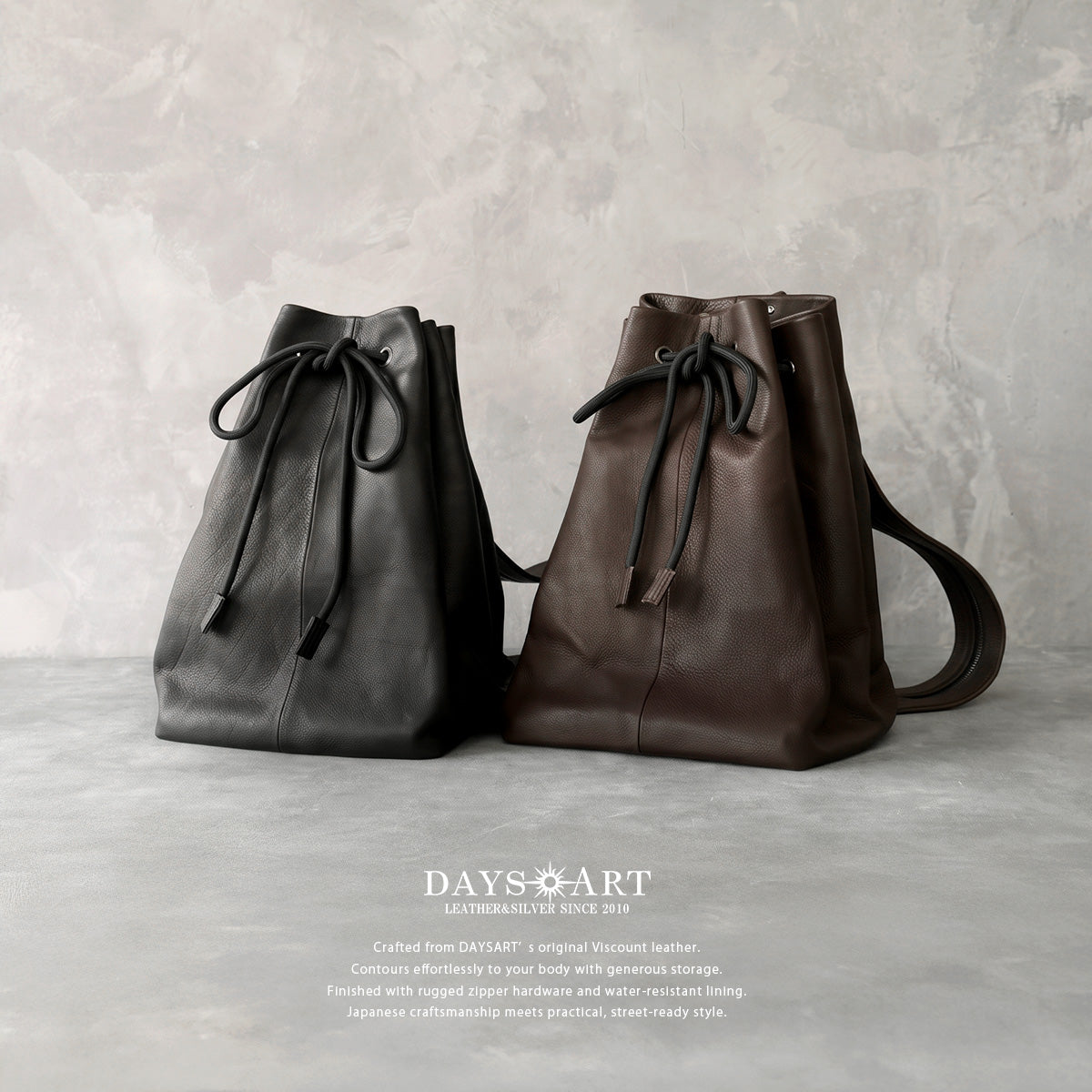 DAYSART 本革 ドローストリング2WAYバッグ lb405