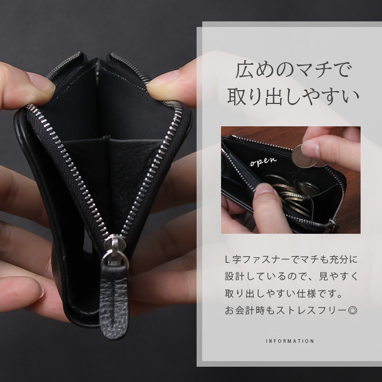 DAYSART 本革 L字ファスナー 2つ折り財布 lw239