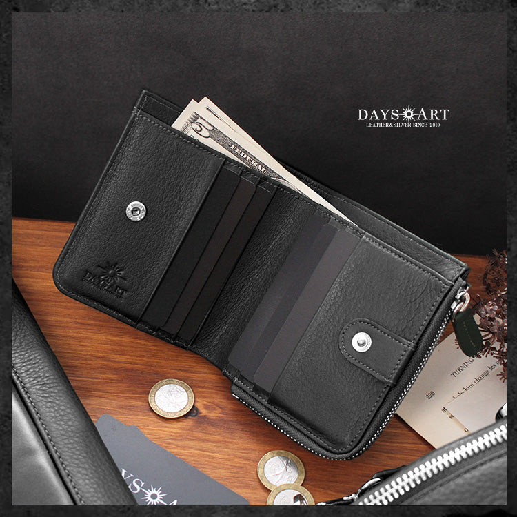 DAYSART 本革 L字ファスナー 2つ折り財布 lw239