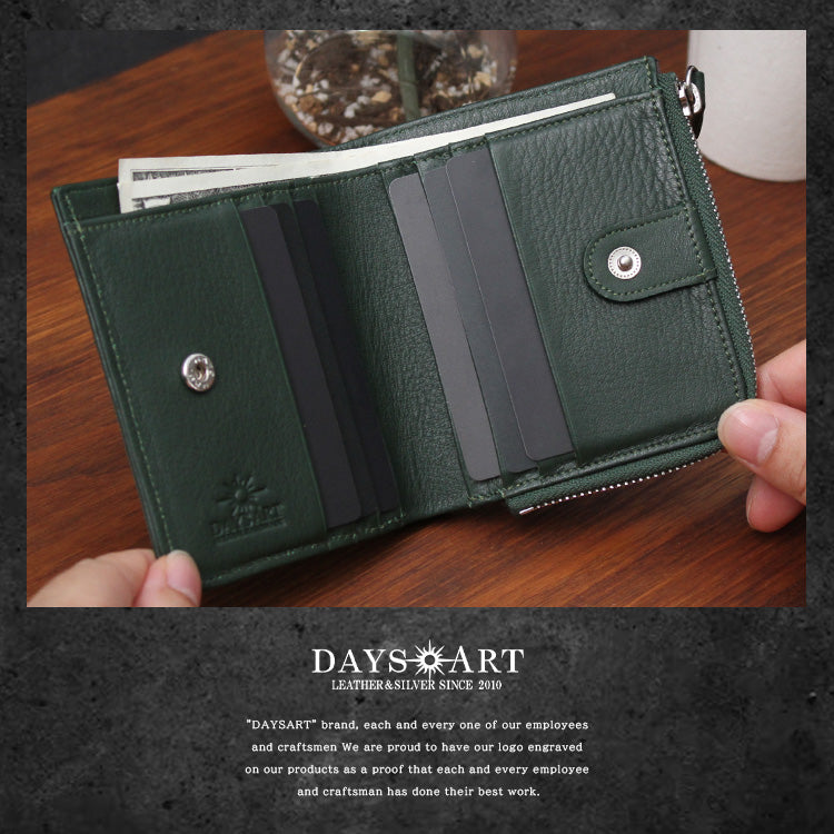 DAYSART 本革 L字ファスナー 2つ折り財布 lw239