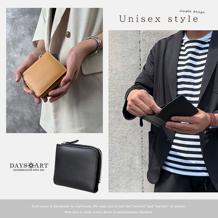 DAYSART 本革 L字ファスナー 2つ折り財布 lw239