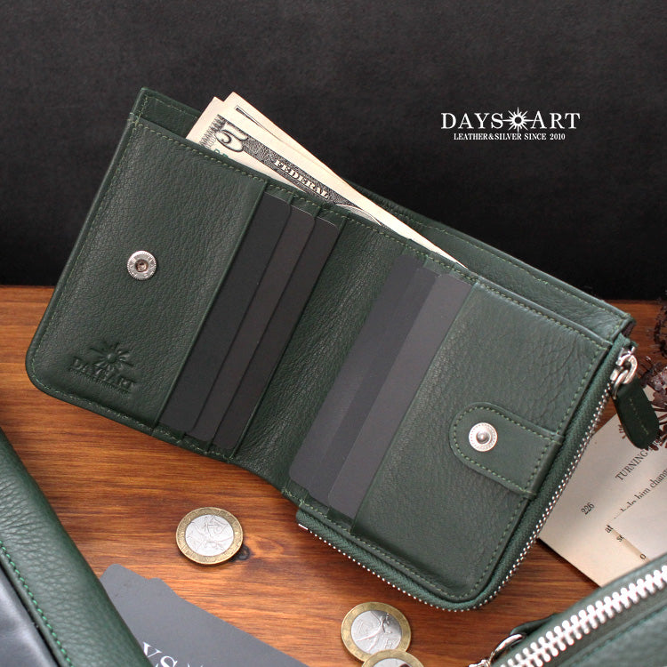 DAYSART 本革 L字ファスナー 2つ折り財布 lw239
