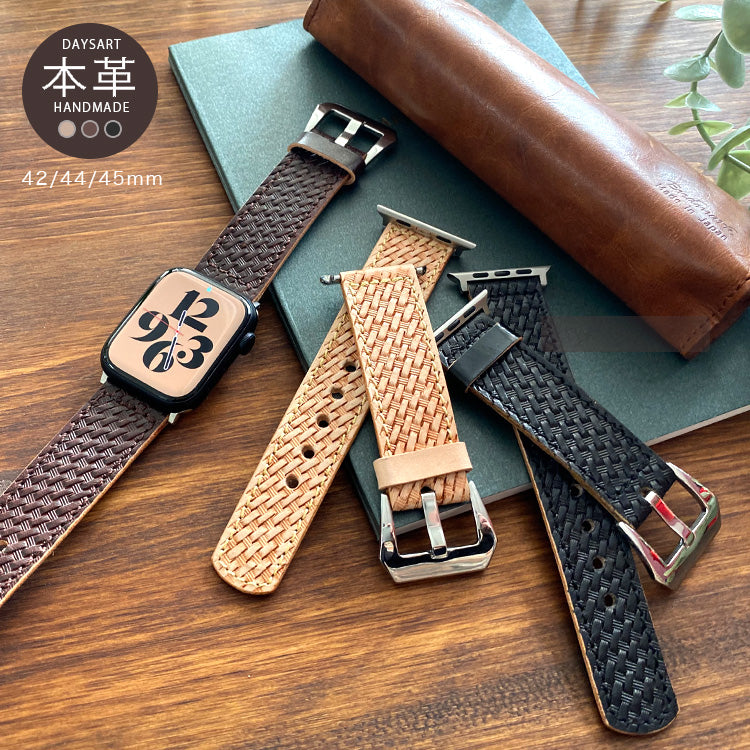 DAYSART Apple Watchバンド メンズ 本革 アップルウォッチバンド  