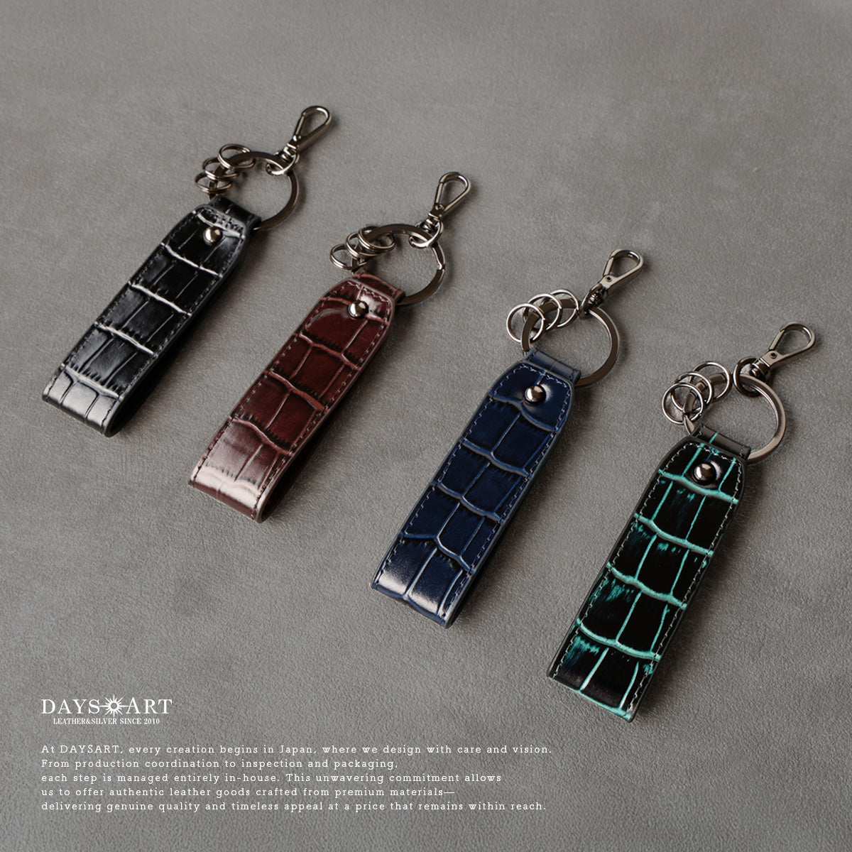 DAYSART 「キーストラップ」型押しクロコ Ver ab-ky505