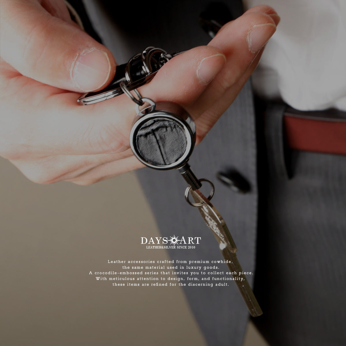 DAYSART 「キーリール」型押しクロコ Ver ab-wi505