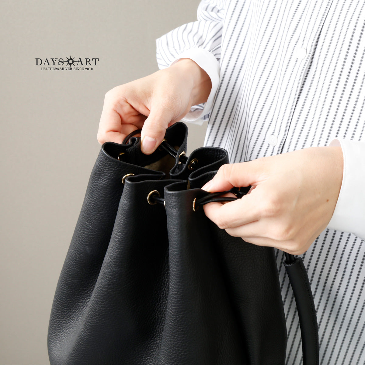 DAYSART 本革 ドロストナップサック　lb374