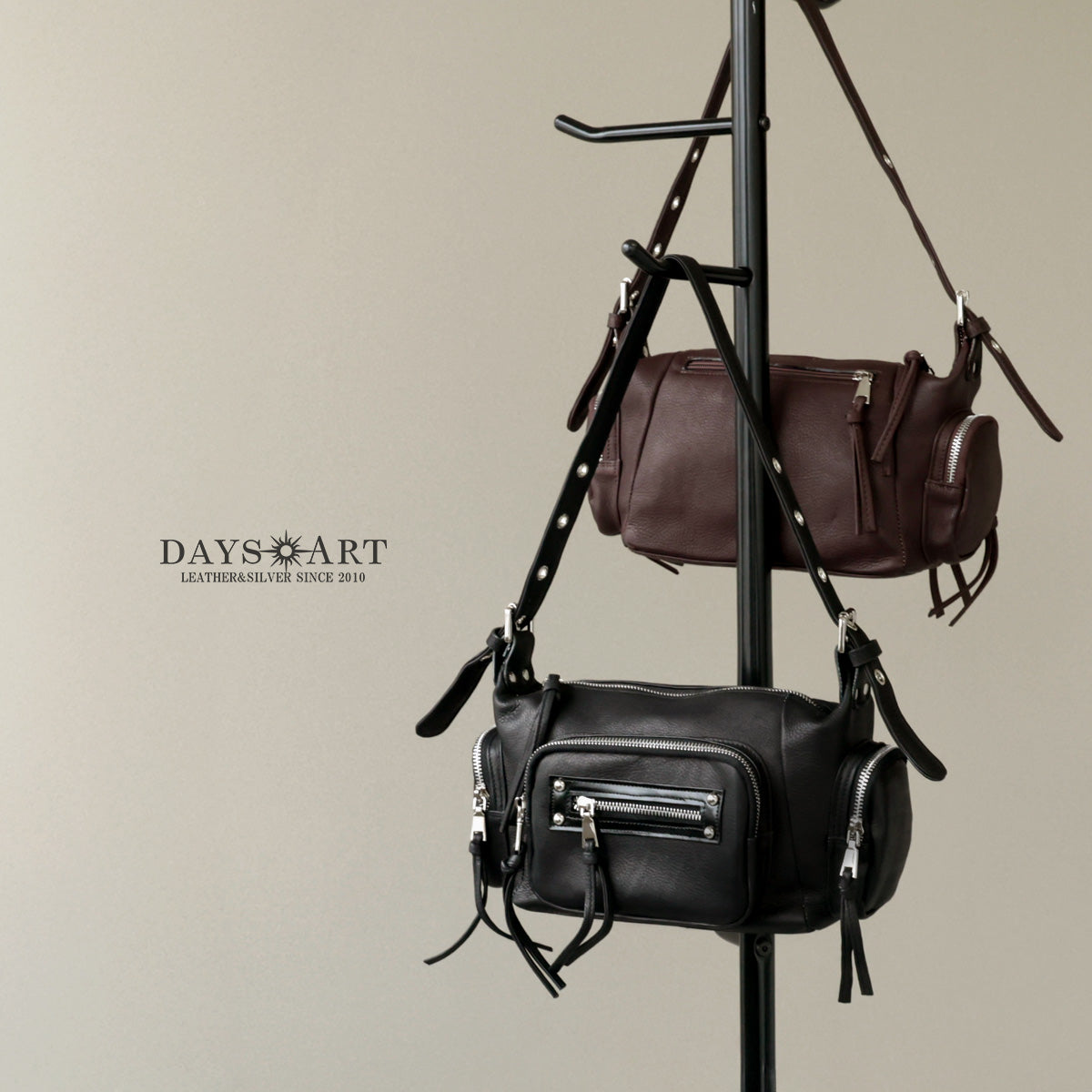 DAYSART 本革 スタッズワンハンドルバッグ