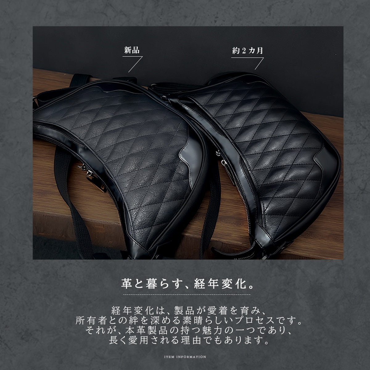 DAYSART 本革 ドローストリングバッグ　ショルダー　 lb404